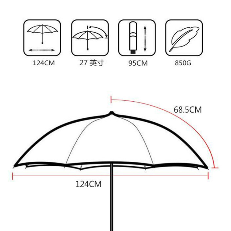 Extra Large OEM Windproof Fiberglass Golf Umbrella 27inch With Comfortable EVA Handle Advertising Golf Umbrella For Promotion