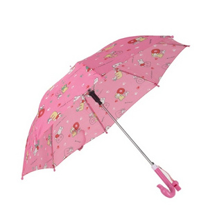 Kids Umbrella Cartoon Printed Color For Promotion Sales Pink Customizable For Summer Children Rain Umbrellas