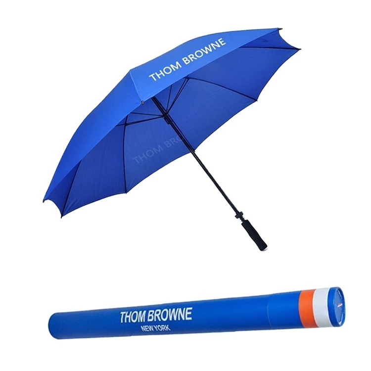 Extra Large OEM Windproof Fiberglass Golf Umbrella 27inch With Comfortable EVA Handle Advertising Golf Umbrella For Promotion