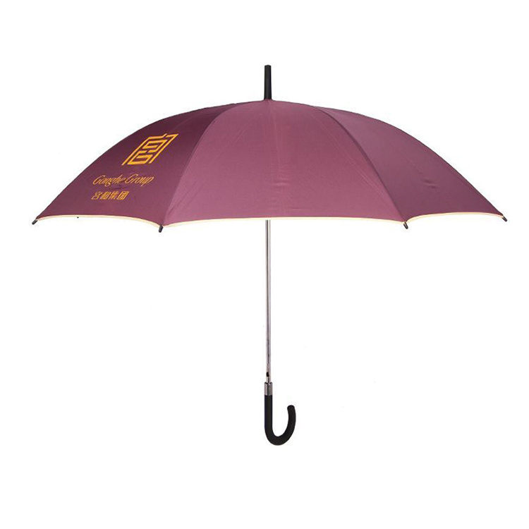 Outdoor Summer Recyclable ECO Friendly RPET 23 Inch Automatic Windproof With Self Fabric Straight Stick Umbrella