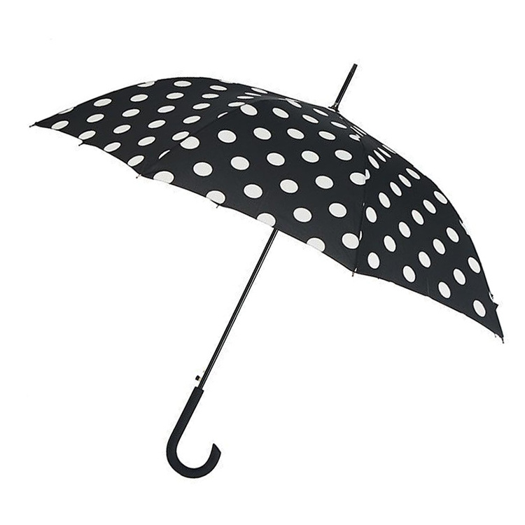 Wholesale Sturdy Fiber Frame Strong Metal Shaft Stick Straight Fashion Umbrella For Ladies