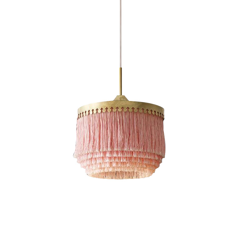 Pink Fringe Chandelier Lights Rockett Pendant Lamp Ceiling Light for Bedroom Children's Room