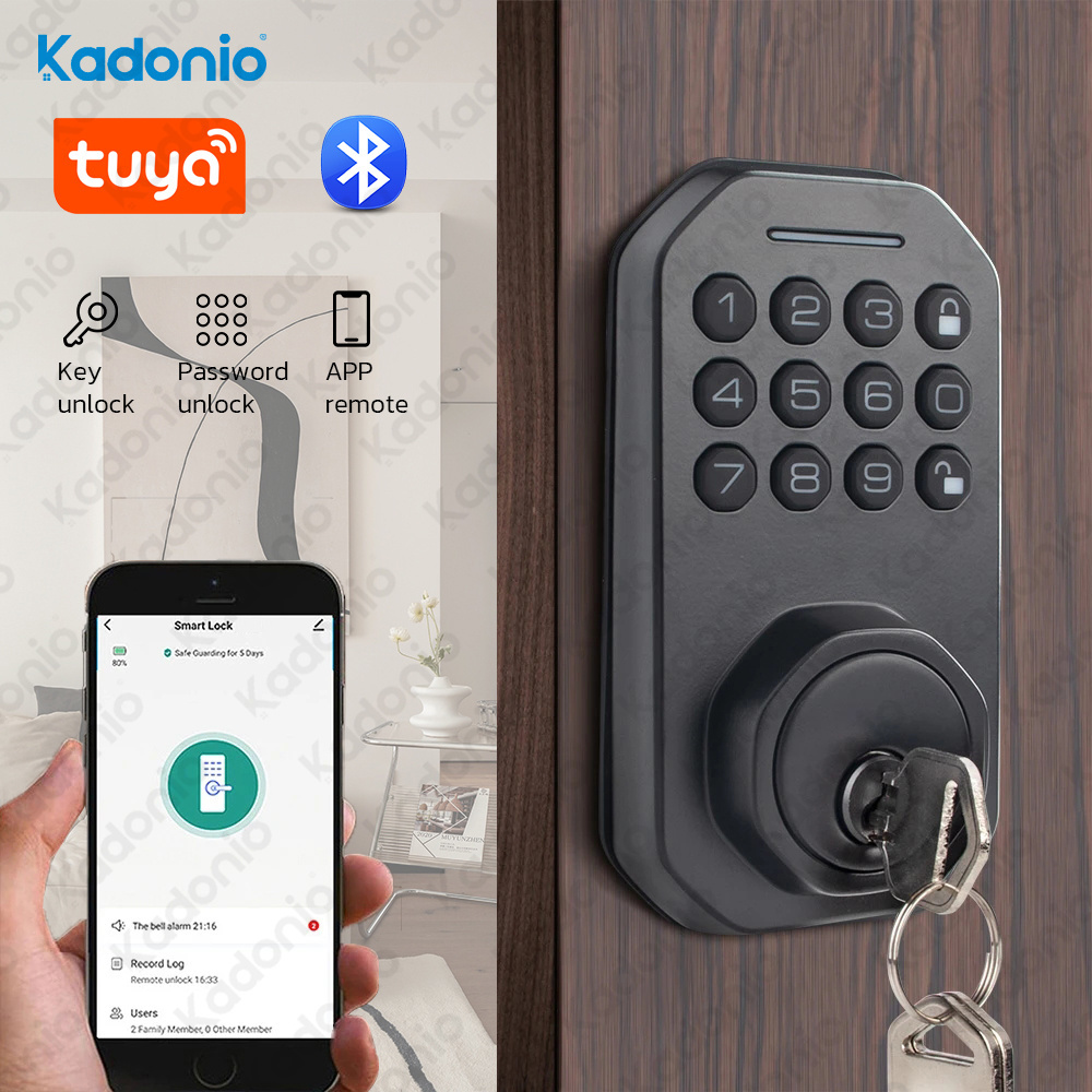 Kadonio Front Door Auto Lock Security Digital Keypad Electronic Deadbolt APP Remote Smart Door Lock