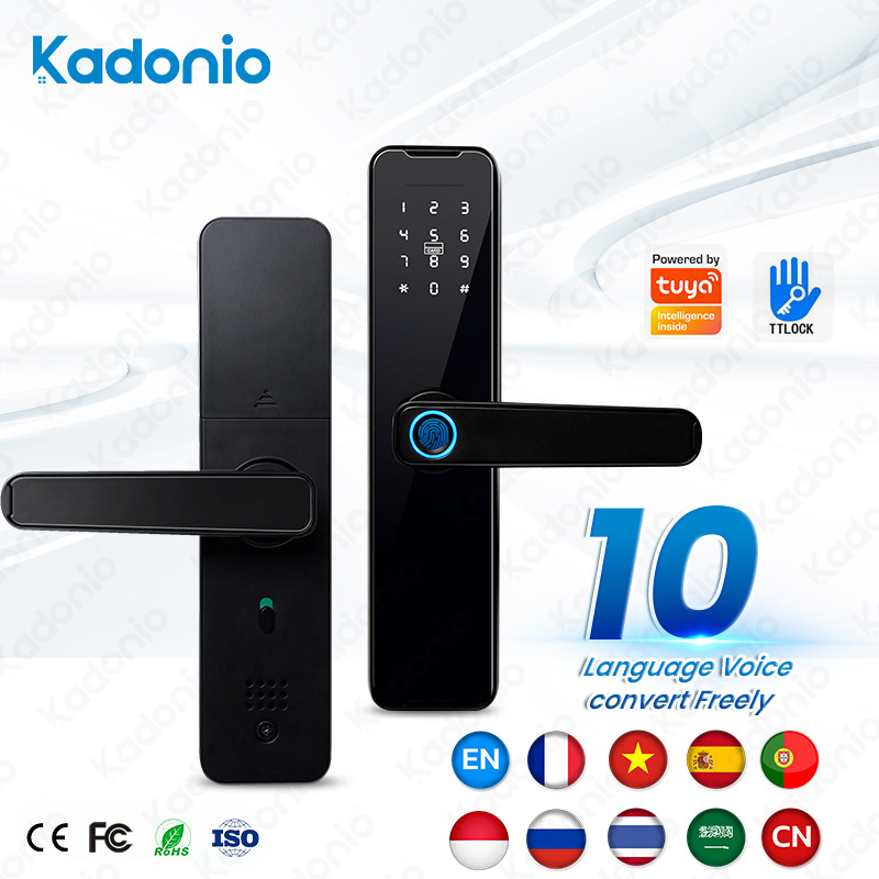 Kadonio Fingerprint Smart Door Lock BLE Password Keyless Apartment Room Lock Tuya APP Digital Door Locks