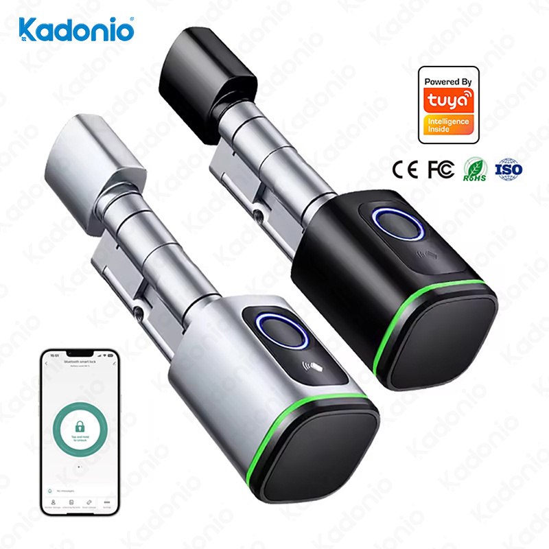 Kadonio Euro Profile Solid Brass Round Security Steel Main Knob Door Smart Cylinder Locks For Door Mortise