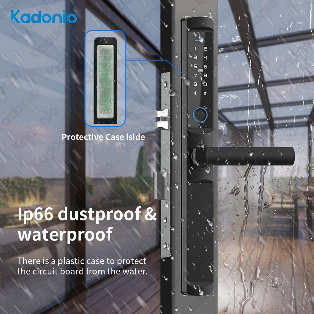 IP66 Waterproof Outdoor Aluminum Sliding Door Lock Digital Password Tuya Wifi Smart Lock