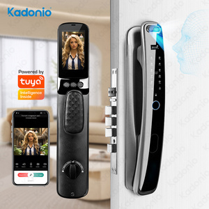 Kadonio Tuya Security Fingerprint NFC Face Recognition Smart Home Camera Door Lock For Front Door