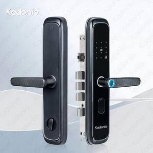 Kadonio Electric RFID Handle Finger Print Password Main Door Lock With Keypad Home Smart Deadbolt Lock