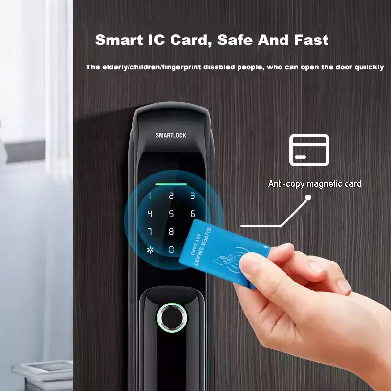 Kadonio Fingerprint Door Lock Smart Cards Keys Electric Keypad Automatic Digital Tuya Smart Locks