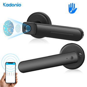 Kadonio OEM Reasonable Price Bathroom Privacy Keyless Push Pull Door Handle Finger Print Lever Lock