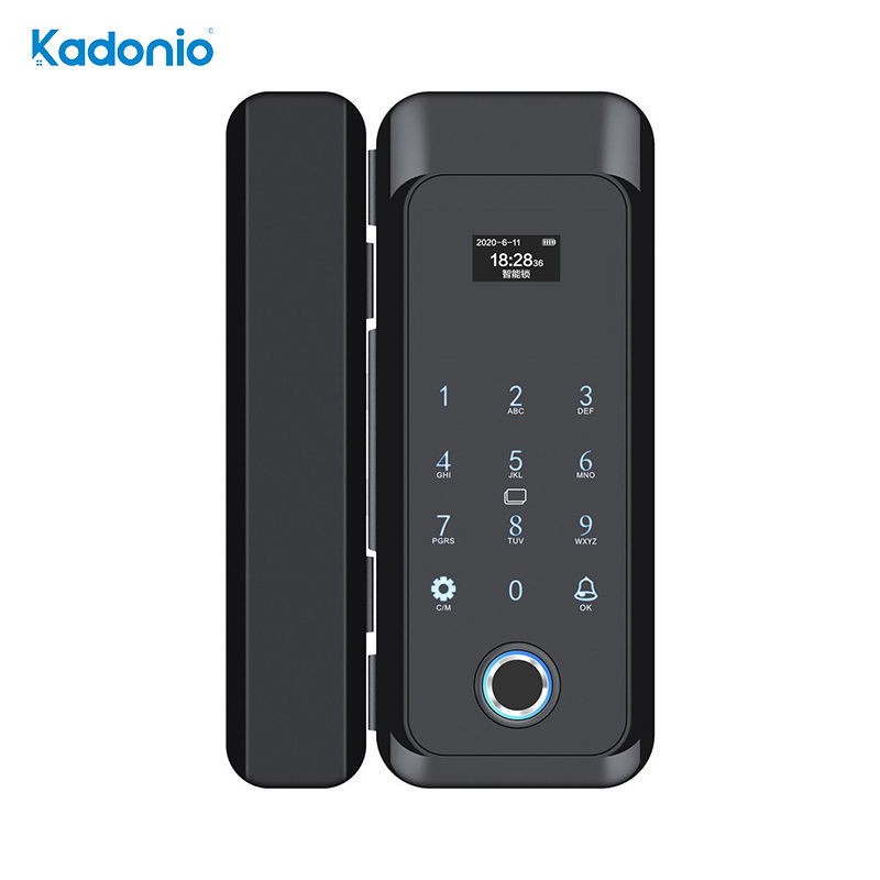 Kadonio Golden Supplier Entry Glass Sliding Door Fingerprint Touch Screen Digital Security Lock Smart