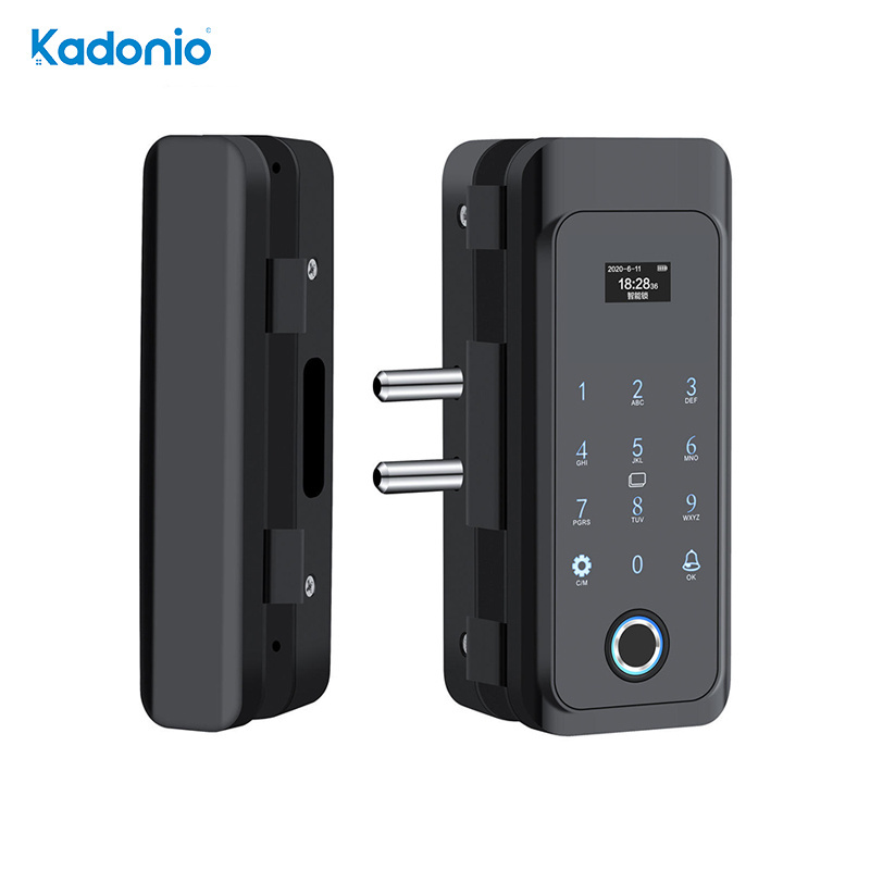 Kadonio Golden Supplier Entry Glass Sliding Door Fingerprint Touch Screen Digital Security Lock Smart