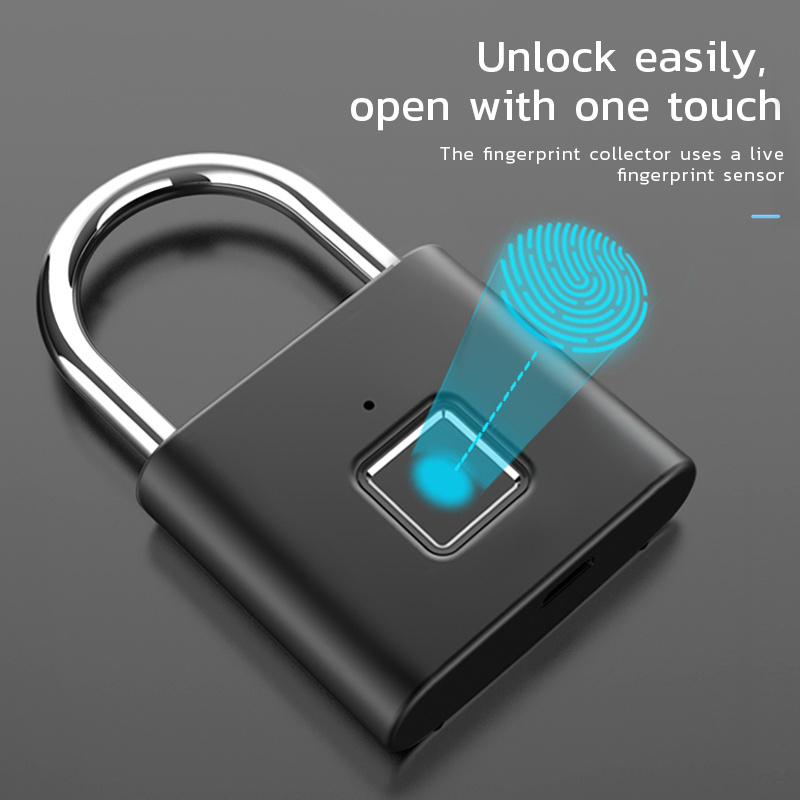 Kadonio Biometric Fingerprint Lock Cabinet Drawer Locker Smart Mini Padlock Electronic Lock Door