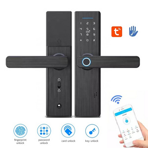 Kadonio Keyless Entry TTLock APP Electric Fingerprint Password Rfid Handle Deadbolt Digital Smart Door Lock