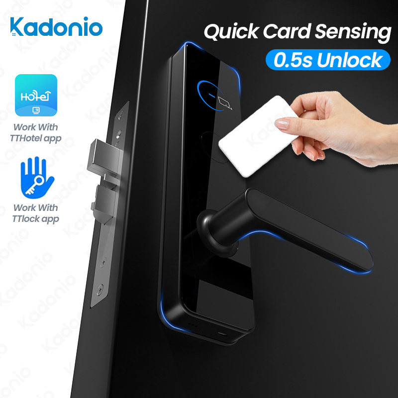 Kadonio Key Card Smart Hotel Door Lock TT Hotel System Smart Reasonable Price With Energy Saving Switch