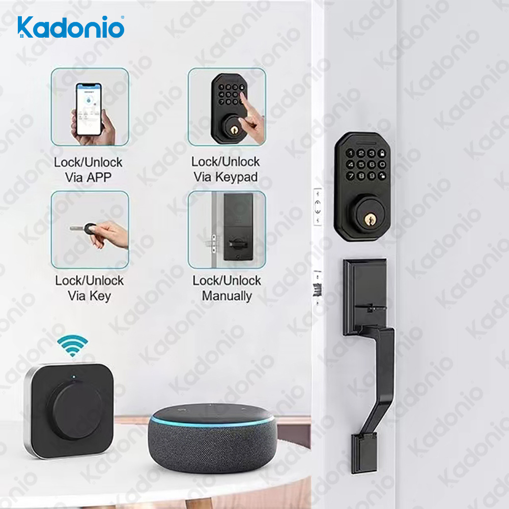 Kadonio Security Zinc Alloy USA Electronic Deadbolt Tuya Digital Door Lock Smart Keypad BLE Statlock