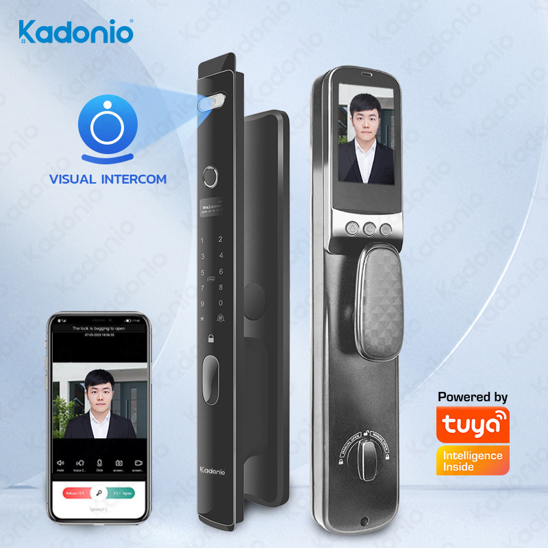 Kadonio Tuya WiFi Huella Dactilar Cerradura De Puerta IC Contrasena Digital Hogar Inteligente Electronic