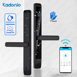 Kadonio Keyless Lock Waterproof Security Low Price Cylinders APP Fingerprint Aluminum Door Lock With Key