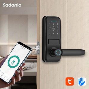 Kadonio Electric Biometric Keypad Key Tuya Smart APP Security Fingerprint Lock For Wooden Door