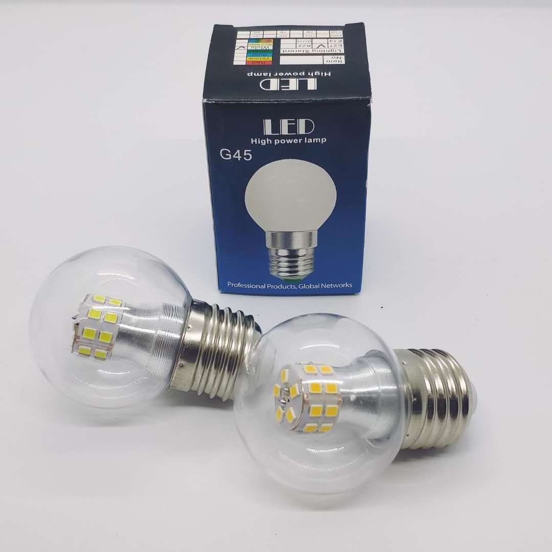 Long Lifespan 230V E27  led bulb G45 with 6500k and 3500k