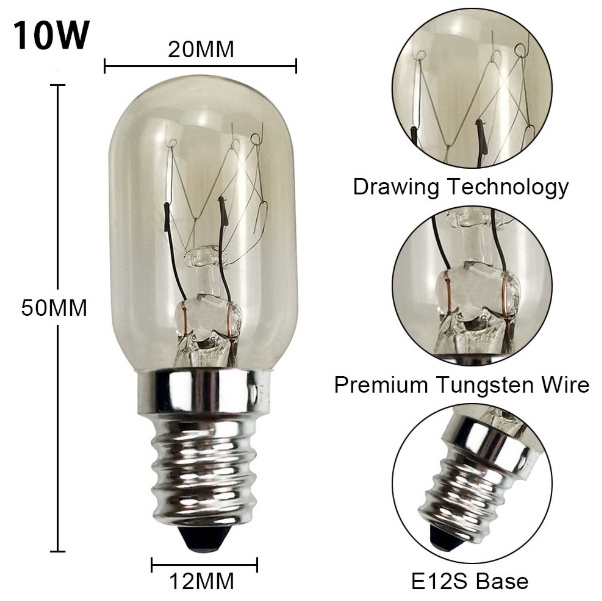 AC110-130V AC220-240V E12S E14 E14S E17 T20 Led Mini Oven Lamp Light Bulb Led Fridge Bulbs