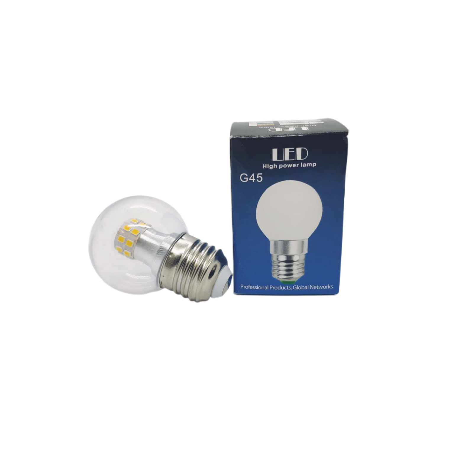 Screw Mini G45 Led Corn Bulb Light Plastic E27 Large Threaded Base Round Transparent Ball corn light led Bulb AC85-265V