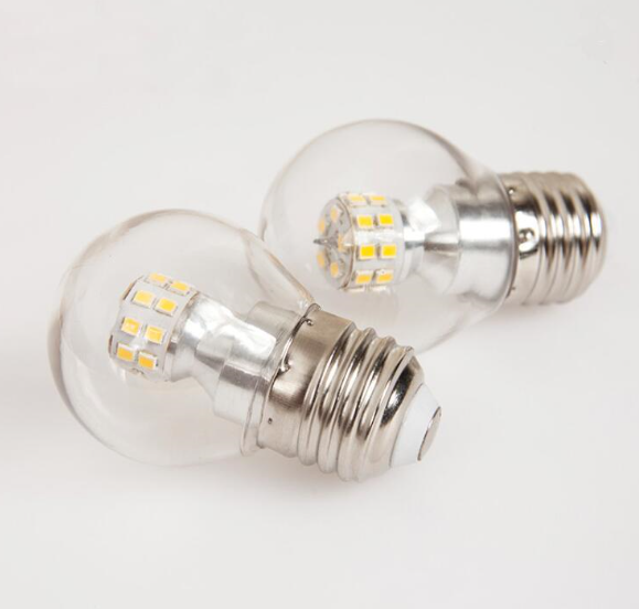 Screw Mini G45 Led Corn Bulb Light Plastic E27 Large Threaded Base Round Transparent Ball corn light led Bulb AC85-265V