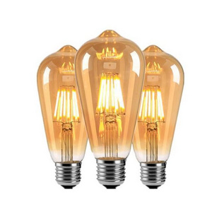 ST64 Edison Spiral Screw E14 E27 Vintage Light Retro Bulb LED Candle Bulb Lamp Pendant Light Replacement Filament Light Bulb