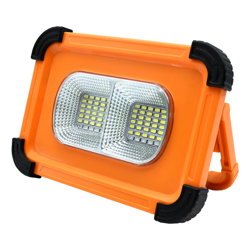 Rechargeable Portable Flood Lamp Ip67 Usb Port Solar  Powered Camping Emergency Warning Outdoor Work Light with Magnet Flash