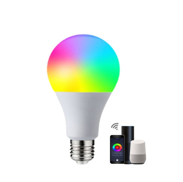 WIFI TUYA Light Bulbs RGB Multi Colour Smart Life Bulb for Indoor Dimmable Color E27 Dimmable Bulb Alexa Google APP Remote