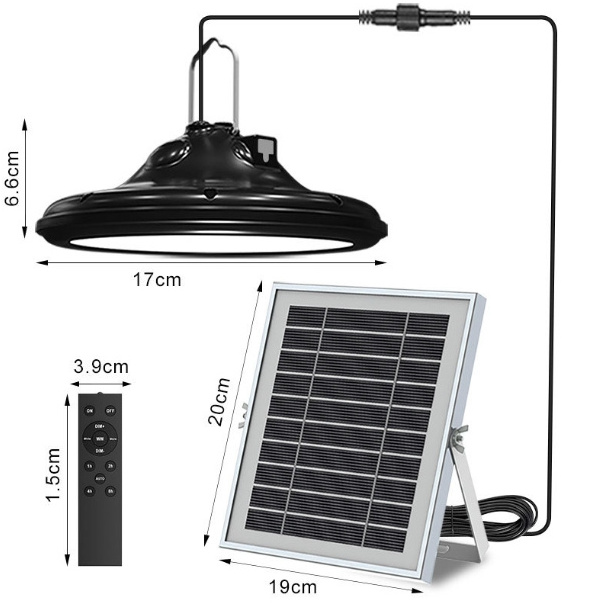 Solar Garden Light Solar Powered Remote Contral Indoor Outdoor Ufo Hanging Solar Pendant Lights Chandelier Lamp