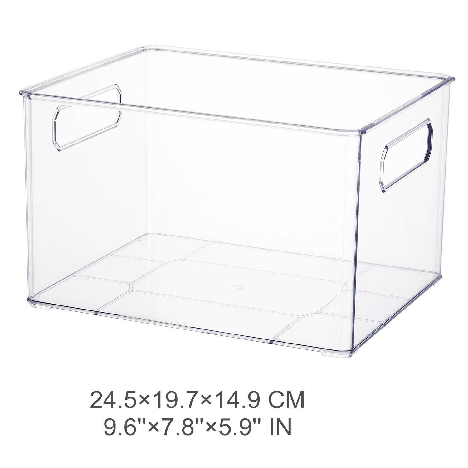 Refrigerator Storage Box with Handle Large Fridge Storage Bins Kitchen Storage Stackable Pantry Organizer Home Container Clear