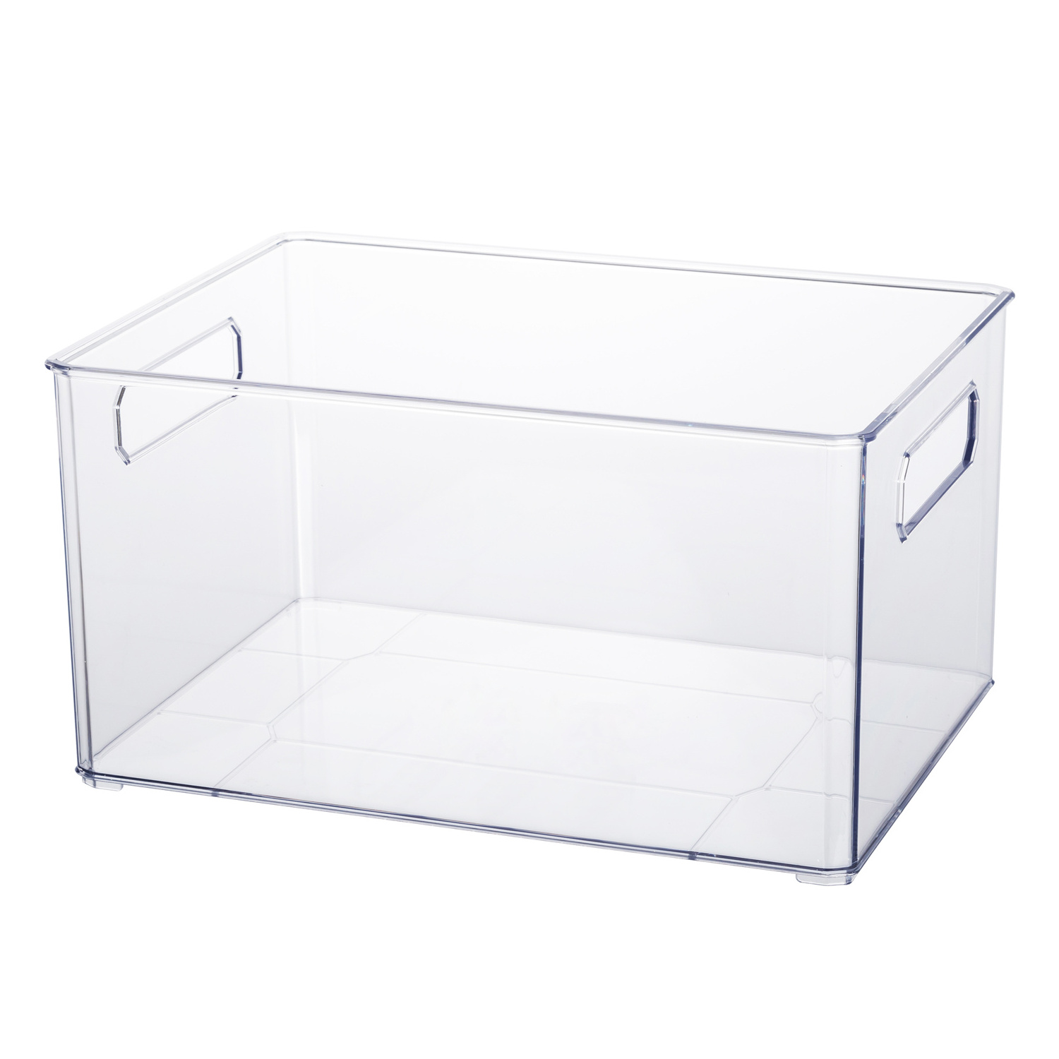 Refrigerator Storage Box with Handle X-Large Fridge Storage Bins Kitchen Storage Stackable Pantry Organizer Home Container Clear