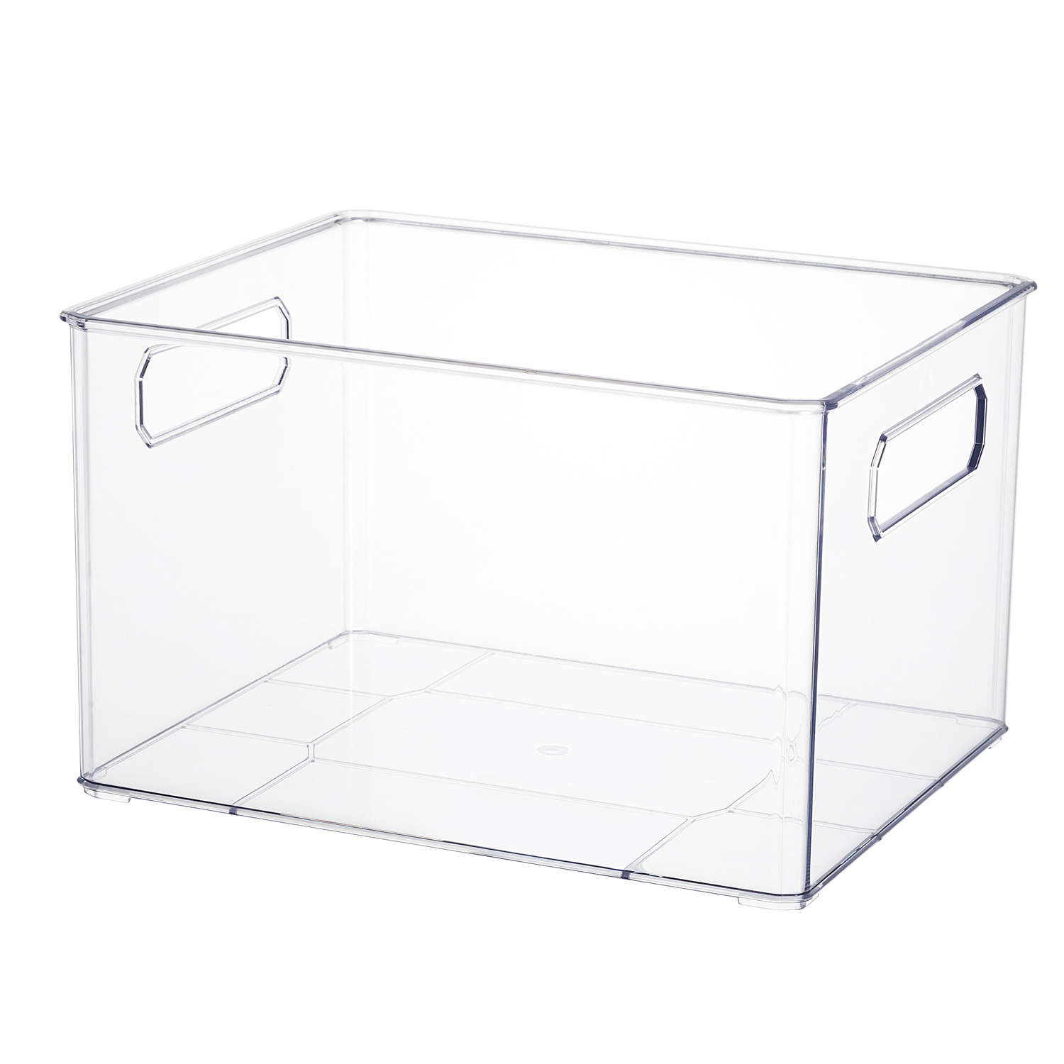 Refrigerator Storage Box with Handle Large Fridge Storage Bins Kitchen Storage Stackable Pantry Organizer Home Container Clear