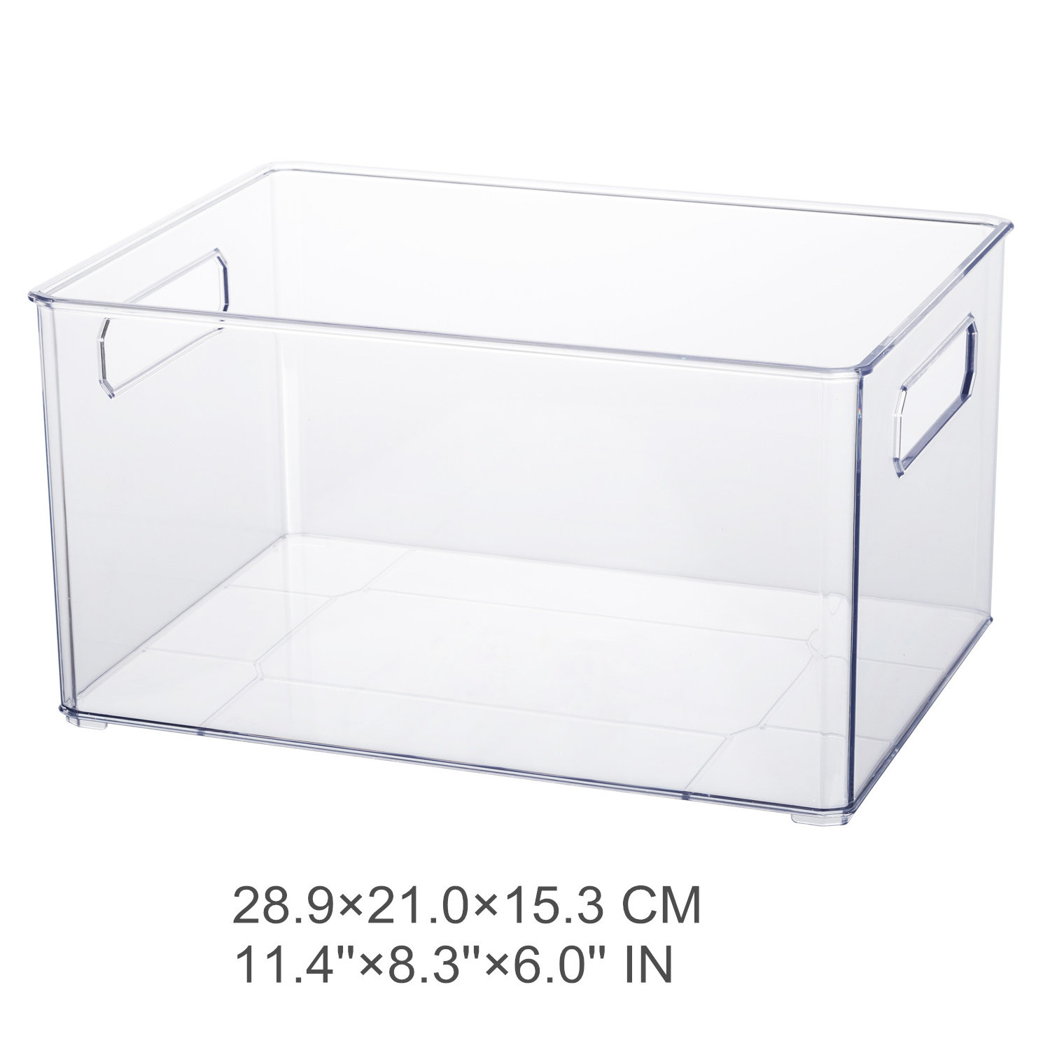 Refrigerator Storage Box with Handle X-Large Fridge Storage Bins Kitchen Storage Stackable Pantry Organizer Home Container Clear