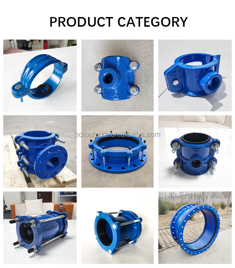 HX DN110  Ductile iron saddle clamp for PVC pipe 110mm saddle clamp