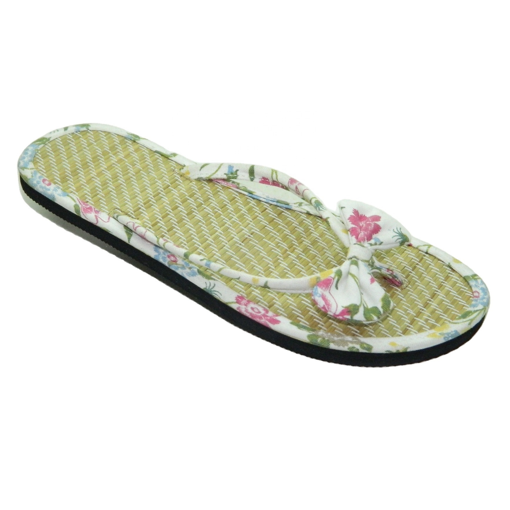 cheap wholesale grass mat  thong flip flop slippers