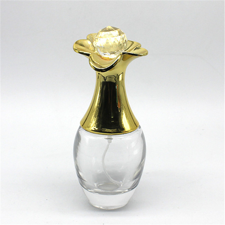 flower bottle cap perfume glass bottle 50ml glass bottle perfume wholesale distributor