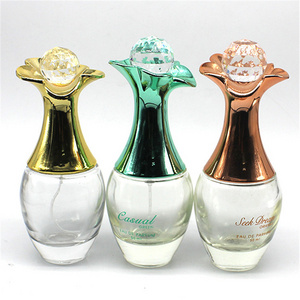 flower bottle cap perfume glass bottle 50ml glass bottle perfume wholesale distributor