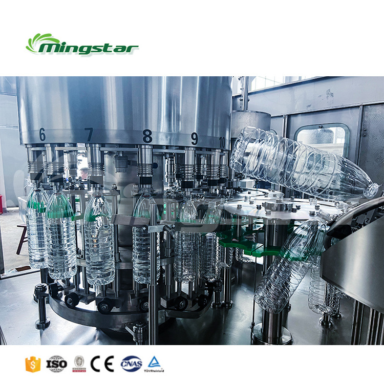 small mineral water plant Pet bottle drinking sealing bottling Labeling packing machine Bottling liquid Water filling  machine