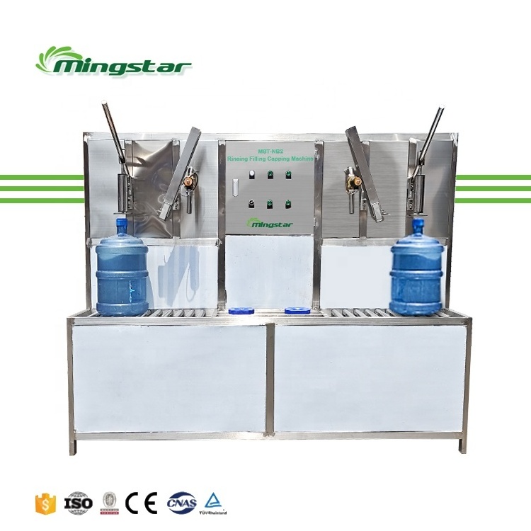 Mingstar Automatic 3 in 1 liquid water making machine small scale water bottle filling capping and labeling machine