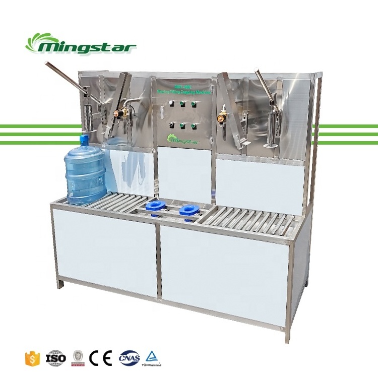 Mingstar Automatic 3 in 1 liquid water making machine small scale water bottle filling capping and labeling machine