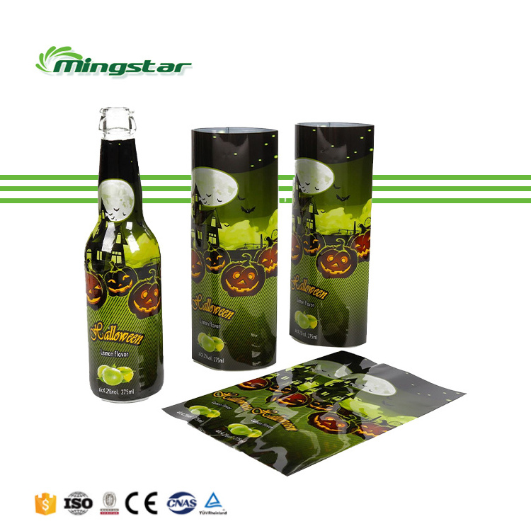 Printing Clear PVC Shrink Film Plastic Heat Shrink Wrap Label /PET Shrink Sleeve For Beverage Can Bottles