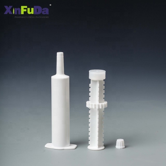 hot sale plastic veterinary supplement paste packaging 30ml animal health disposable medical dosing syringes for horse or pets