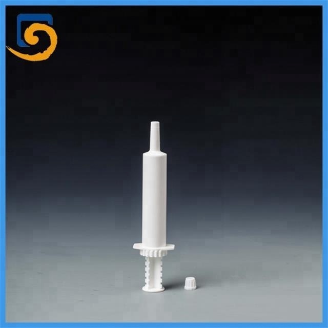 Veterinary Instrument Wide Mouth 30ml Feeding Horse Supplement Packaging Empty Oral Paste Gel Syringe With Plastic Piston