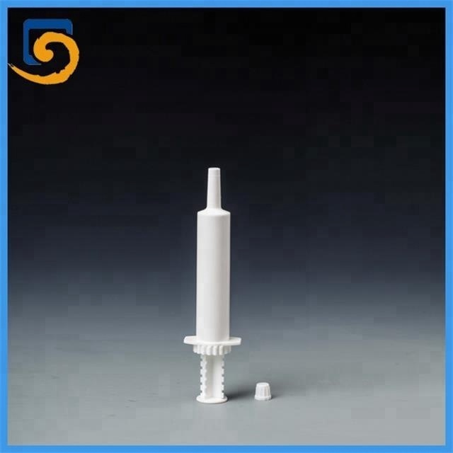 wholesale 30ml empty oral medicine injection 30cc plastic gel syringe with wide tip for horse plaster dose syringe