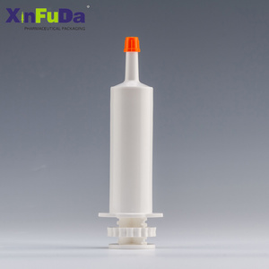 multi functional custom color white empty 60ml 60CC wide tip dial a dose horse syringes for packaging equine paste