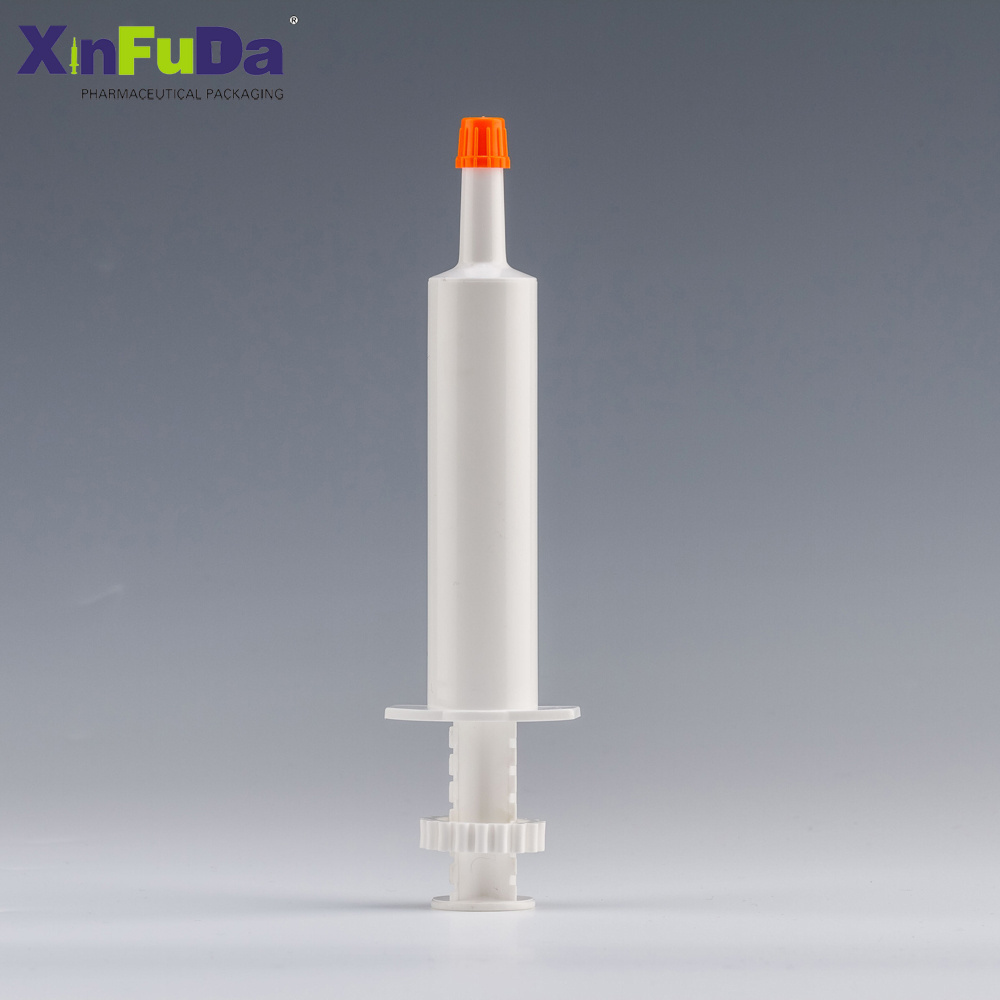 veterinary equipment vet medical medicine packaging 30ml horse dose paste syringe barrel measured dosage injection syringe