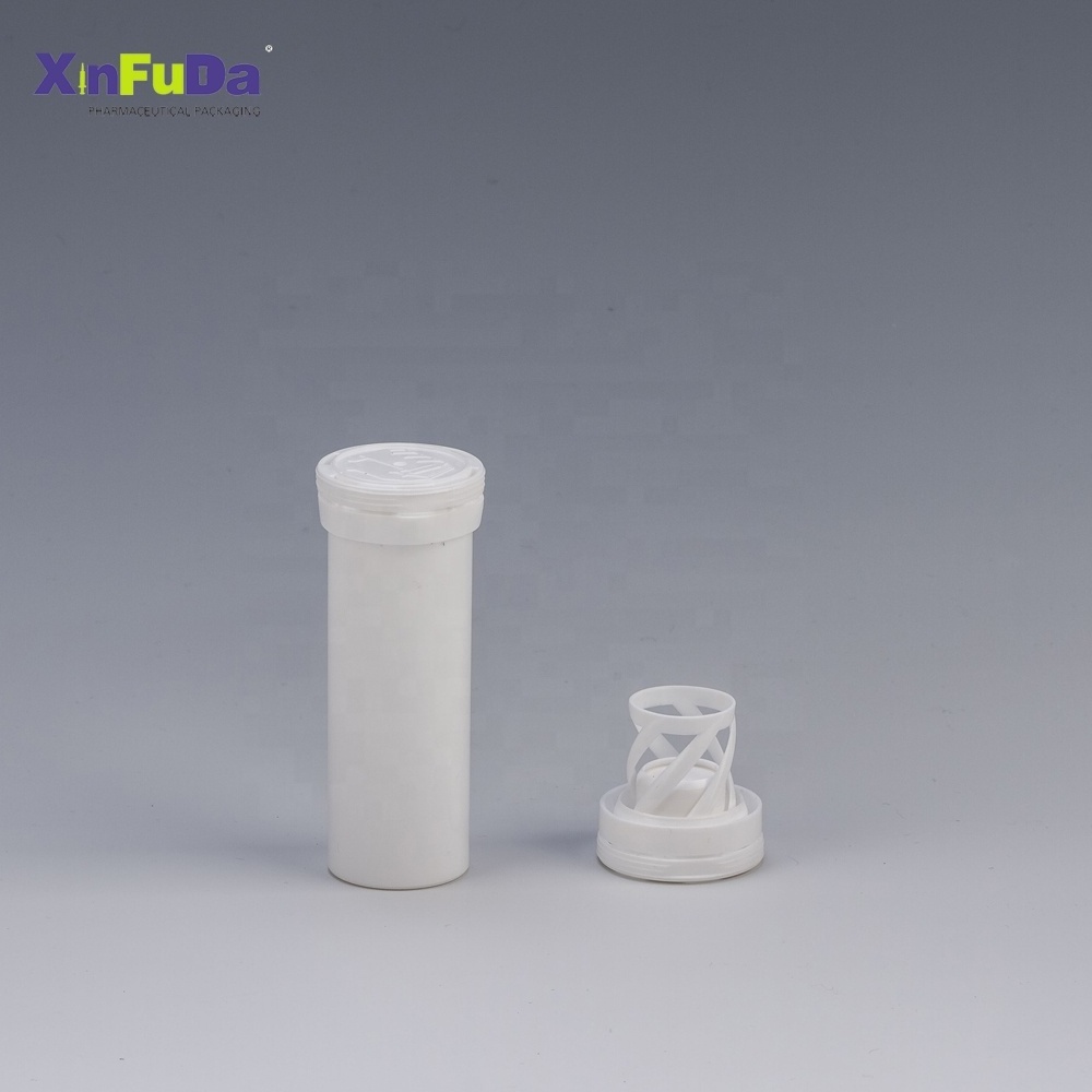 plastic effervescent tablet packaging desiccant tube with sealing caps from effervescent tablet tube manufacturers