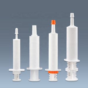 high quality empty plastic dial a dose pets dog cat oral syringe horse paste packaging container syringes with plastic wide tip